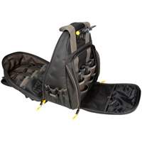 Sacs &agrave; dos pour outils Techgear &agrave; 53 pochettes, 16" lo x 13-1/4" la, Noir, Polyester Oxford Builders Supplies Inc