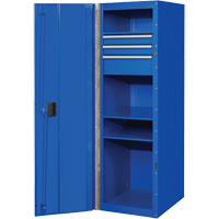 Armoire lat&eacute;rale s&eacute;rie RX, 3 tiroirs, 19" la x 25" p x 61" h, Bleu Oxford Builders Supplies Inc