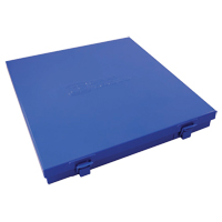 Boîte en m&eacute;tal mince, 10-1/2" P x 9-1/4" la x 1-1/4" h, Bleu Oxford Builders Supplies Inc