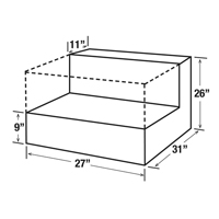 Steel Fuel Transfer Tank, Steel, 48 gal. Capacity, White Oxford Builders Supplies Inc