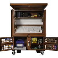 Field Office Jobsite Box, 33" W x 63" D x 80" H, Steel, Red Oxford Builders Supplies Inc