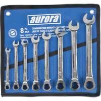 Fixed Head Wrench Set, Combination, 8 Pieces, Imperial Oxford Builders Supplies Inc