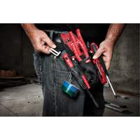 Compact Utility Pouch, Multiple Tool Holder, Nylon, 7 Pockets Oxford Builders Supplies Inc