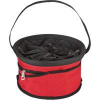 Sac range-tout style parachute, 11-4/5" lo x 11-4/5" la x 11" h, Nylon, Noir/Rouge Oxford Builders Supplies Inc