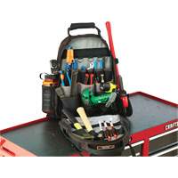 Arsenal&reg; 5843 Tool Backpack, 13-1/2" L x 8-1/2" W, Black, Polyester Oxford Builders Supplies Inc