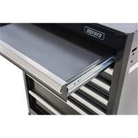 Industrial Tool Cart, 7 Drawers, 27" W x 18-3/4" D x 39" H, Black Oxford Builders Supplies Inc
