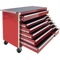 Industrial Tool Cart, 12 Drawers, 56" W x 24-1/2" D x 38-1/8" H, Red Oxford Builders Supplies Inc
