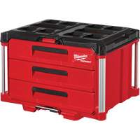 Boîte &agrave; outils avec 3 tiroirs Packout, 16-1/3" x 14-1/3" x 22-1/5", Noir/Rouge Oxford Builders Supplies Inc
