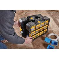 Flip-Bin Organizer, 3-7/8" W x 17-3/4" D x 13-7/8" H, Black/Yellow Oxford Builders Supplies Inc