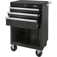 Industrial Tool Cart, 3 Drawers, 29-4/5" W x 21-1/5" D x 38-4/5" H, Black Oxford Builders Supplies Inc