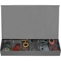 Gravity Feed Dispenser with Lid Oxford Builders Supplies Inc