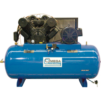 Industrial Series Air Compressors - Horizontal Compressor - Two Stages, 200 Gal. (240 US Gal) Oxford Builders Supplies Inc