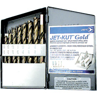 GF21R Jet-Kut&reg; Gold Super Premium Drill Bit Set, 21 Pieces, Steel Oxford Builders Supplies Inc