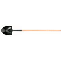 Round Point Shovel, Tempered Steel Blade, Hardwood, Straight Handle Oxford Builders Supplies Inc