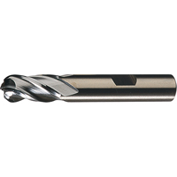CLEVELAND Centre Cutting Ball Nose Single End Finishers, 1/4" Dia., 4 Flutes, High Speed Steel Oxford Builders Supplies Inc