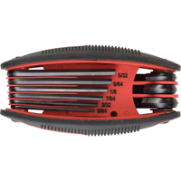 Folding Hex Key Set, 9 Pcs., Imperial Oxford Builders Supplies Inc