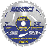 Lames de scie pour entrepreneur - Lames de scie Marathon, 7-1/4", 24 dents Oxford Builders Supplies Inc