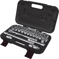 SAE/Metric Socket Set, 29 Pcs, 1/2" Drive Size Oxford Builders Supplies Inc