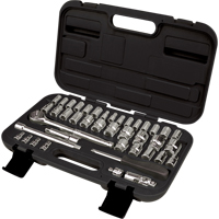 1/4" & 3/8" Drive SAE/Metric Socket Set, 41 Pcs Oxford Builders Supplies Inc
