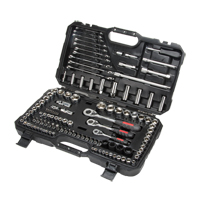 1/4", 3/8" & 1/2" Drive SAE/Metric Socket & Wrench Set, 120 Pcs, Deep Oxford Builders Supplies Inc