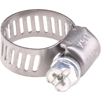 Colliers de serrage pour tuyaux - Collier de serrage en acier inoxydable & vis zingu&eacute;e, Dia. min 1/5", Dia. max 5/8" Oxford Builders Supplies Inc