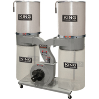 Dust Collectors with 2 Canister Filters, 55-1/2" x 23" x 70" Oxford Builders Supplies Inc