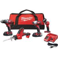 Ensemble quatre outils sans fil combin&eacute;s M18, Lithium-ion, 18 V Oxford Builders Supplies Inc