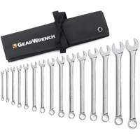 12-Point Long Pattern Wrench Set with Tool Roll, Combination, 15 Pieces, Imperial Oxford Builders Supplies Inc