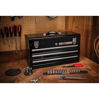 Boîte &agrave; outils portative, 20" la, 3 tiroirs, Noir Oxford Builders Supplies Inc