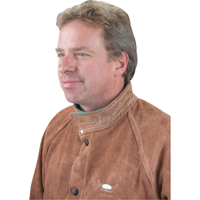 Welding Jacket, Leather, 4X-Large, Lava Brown Oxford Builders Supplies Inc