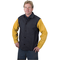 Welding Jacket, Proban, 4X-Large, Black Oxford Builders Supplies Inc