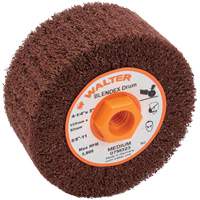 ALLSTEEL Blendex Surface Conditioning Drum, 4-1/4" Dia. x 2" W, 5/8"-11 Arbor, Medium Grit Oxford Builders Supplies Inc