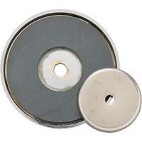 Ceramic Shallow Pot Magnet, 1-3/8" Dia., 12 lbs. Pull Oxford Builders Supplies Inc