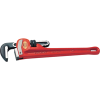 Straight Pipe Wrench #48, 6" Jaw Capacity, 48" Long, Powder Coated Finish Oxford Builders Supplies Inc
