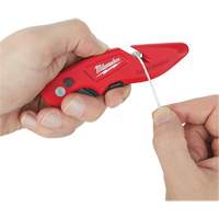 Fastback Flip Utility Knife, 2" Blade, Carbon Steel Blade, Metal Handle Oxford Builders Supplies Inc