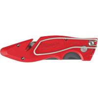 Fastback Flip Utility Knife, 2" Blade, Carbon Steel Blade, Metal Handle Oxford Builders Supplies Inc