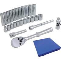 Socket & Attachment Set, 26 Pcs, 3/8" Drive Size, Deep Oxford Builders Supplies Inc