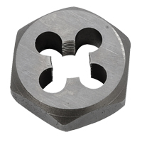 Hex Rethreading Die Nut, 1"/1-1/16" Dia., 1/8"-27 Thread, Carbon Steel/Chromium Steel Oxford Builders Supplies Inc