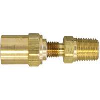 Raccord pour boyau r&eacute;utilisable filetage NPT 1/4", 5/8" dia., Laiton Oxford Builders Supplies Inc