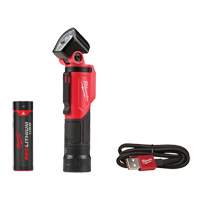 USB Pivoting Flashlight, LED, 500 Lumens, Rechargeable Batteries Oxford Builders Supplies Inc