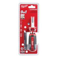 9-in-1 Square Drive Multi-Bit Driver, 9" L, Cushion Grip Handle Oxford Builders Supplies Inc