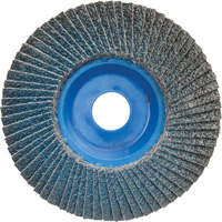 Disque &agrave; lamelles &agrave; grain grossier BlueFire, 5" x 7/8", Type 27, Grain 60, Alumine de zirconium Oxford Builders Supplies Inc