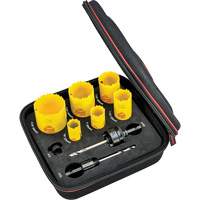 Deep Cut Hole Saw Kit, 9 Pieces Oxford Builders Supplies Inc