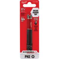 Shockwave Impact Duty Screwdriver Bit, Phillips, #2 Tip, 1/4" Drive Size, 3-1/2" Length Oxford Builders Supplies Inc