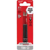 Shockwave Impact Duty Screwdriver Bit, Torx, T-20 Tip, 1/4" Drive Size, 3-1/2" Length Oxford Builders Supplies Inc