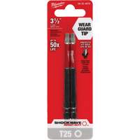 Shockwave Impact Duty Screwdriver Bit, Torx, T-25 Tip, 1/4" Drive Size, 3-1/2" Length Oxford Builders Supplies Inc