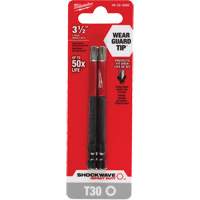 Shockwave Impact Duty Screwdriver Bit, Torx, T-30 Tip, 1/4" Drive Size, 3-1/2" Length Oxford Builders Supplies Inc