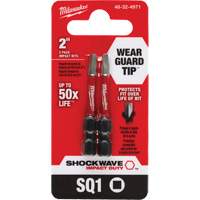 Embout de tournevis Shockwave Impact Duty, Carr&eacute;e, #1, Prise 1/4" Oxford Builders Supplies Inc