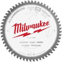 Aluminum Cutting Circular Saw Blade, 7-1/4", 56 Teeth, Plastic/Fibreglass/Non-Ferrous Use Oxford Builders Supplies Inc