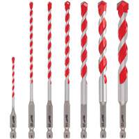 Large Shockwave Hammer Drill Bit Kit, 7 Pieces, Carbide Oxford Builders Supplies Inc